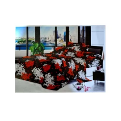 Комплект постельного белья Furkan FA tekstil-350, пододеяльник 220х150 см, простыня 150х220 см, наволочка 50х70 см, односпальный, сатин, разноцветный