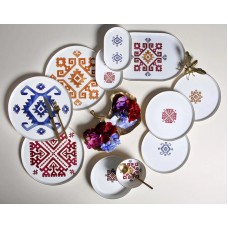 Süfrə qab-qacaq dəsti Porland Arabesque 04ALM006592, 27 parça, farfor, 6 nəfərlik, rəngbərəng