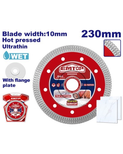 Almaz kəsmə diski Emtop EDDCH82301, 230x10x22.2 mm
