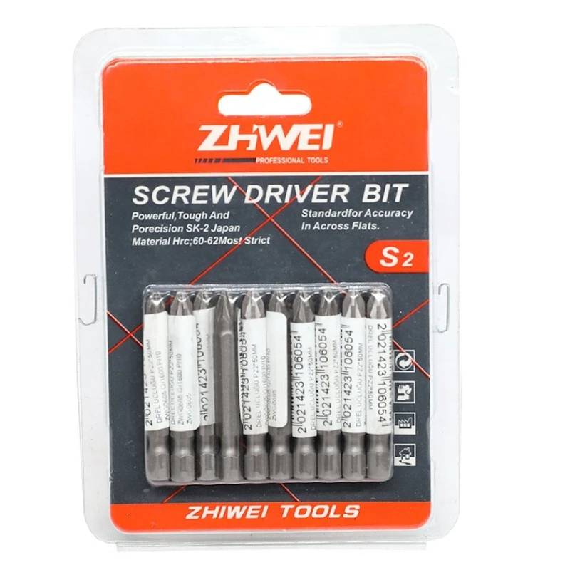 Бита для дрели Zhwei PZ2 ZWG0605, 50 мм, 1 шт Бита для дрели Zhwei PZ2 ZWG0605, 50 мм, 1 шт