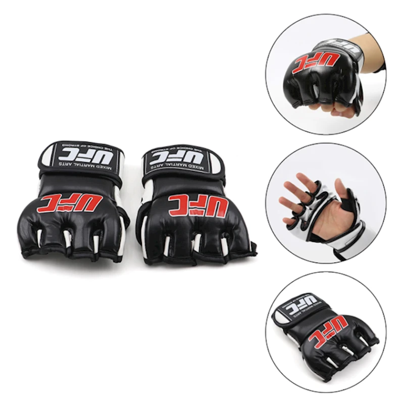 Перчатки для ММА 323a_392980444, размер XL, черный Перчатки для ММА 323a_392980444, размер XL, черный