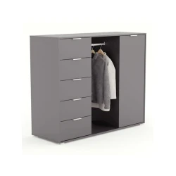 Комод, 127.2x154x56 см, ЛДСП, серый Комод, 127.2x154x56 см, ЛДСП, серый