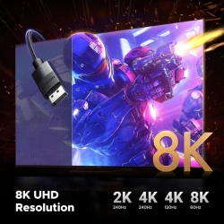 Кабель Ugreen DP121 25956 DP1.4 Male to male 3m