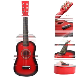 Uşaqlar üçün mini gitara, qırmızı, 14+ yaş