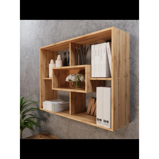 Divar rəfi Art Mebel 32, laminat, 75х100х25 sm, qəhvəyi