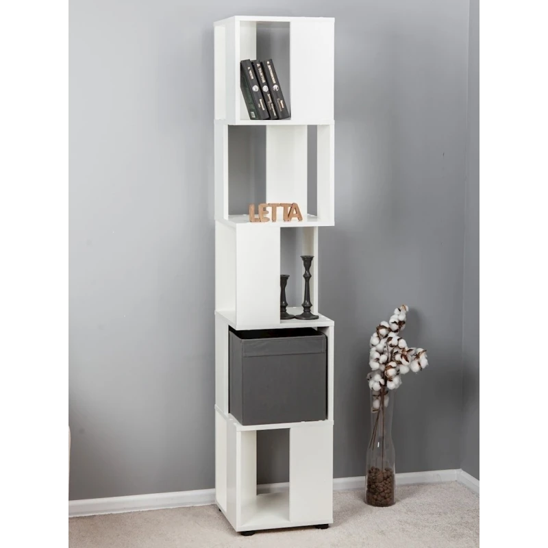 Стеллаж Letta, белый, ЛДСП, 35x180x35 см