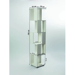 Стеллаж Letta, белый, ЛДСП, 35x180x35 см