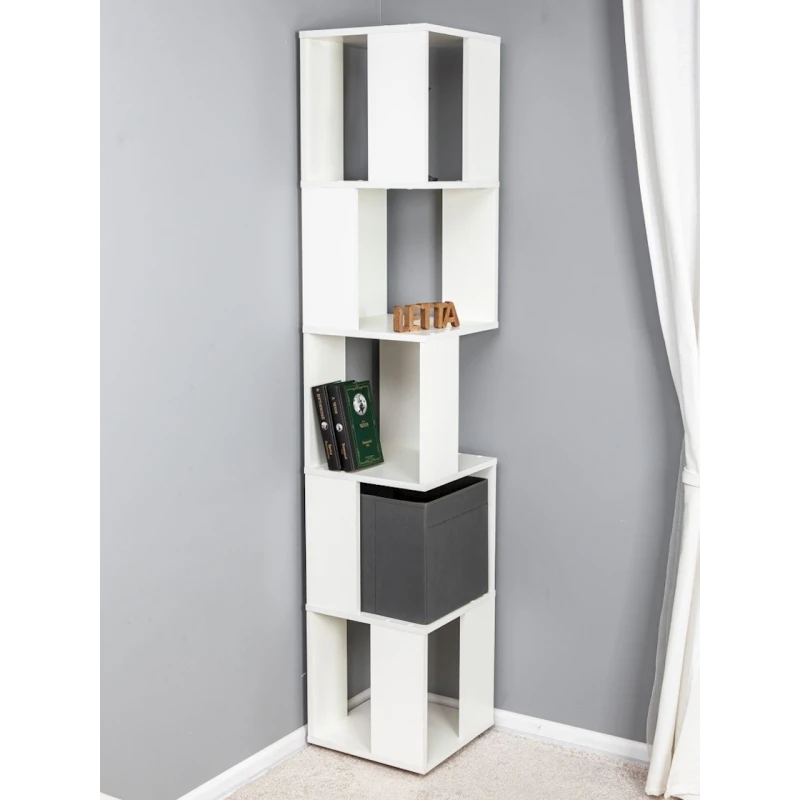 Стеллаж Letta, белый, ЛДСП, 35x180x35 см