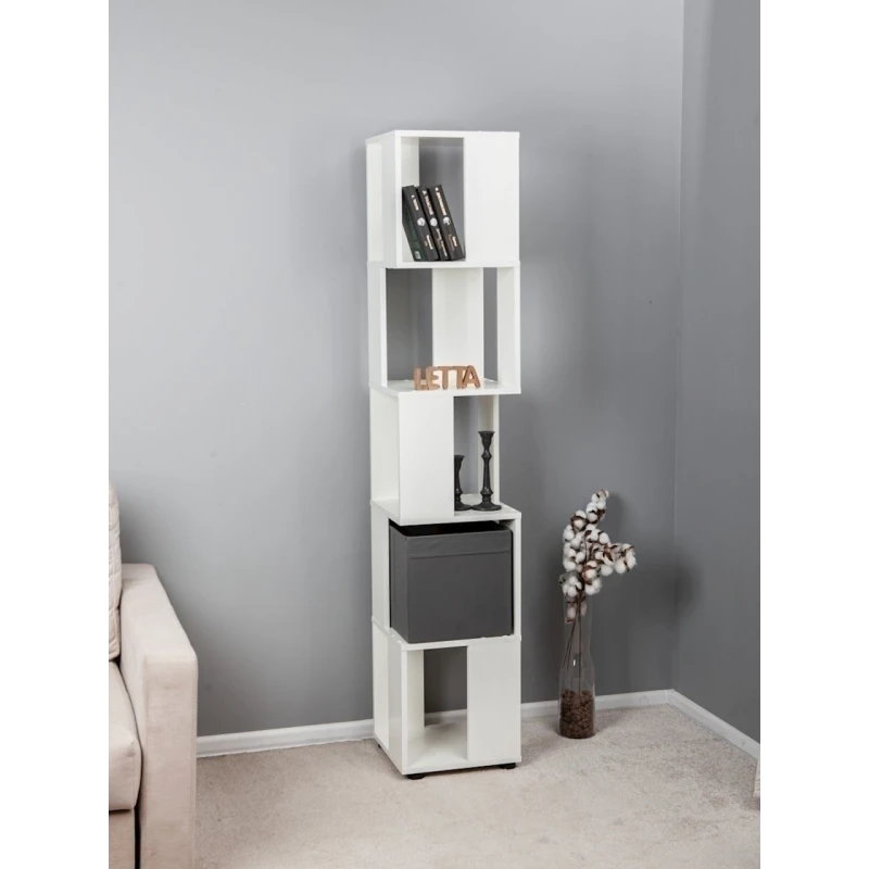 Стеллаж Letta, белый, ЛДСП, 35x180x35 см