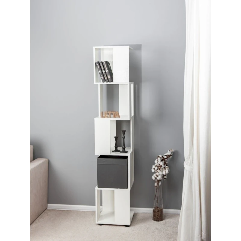 Стеллаж Letta, белый, ЛДСП, 35x180x35 см