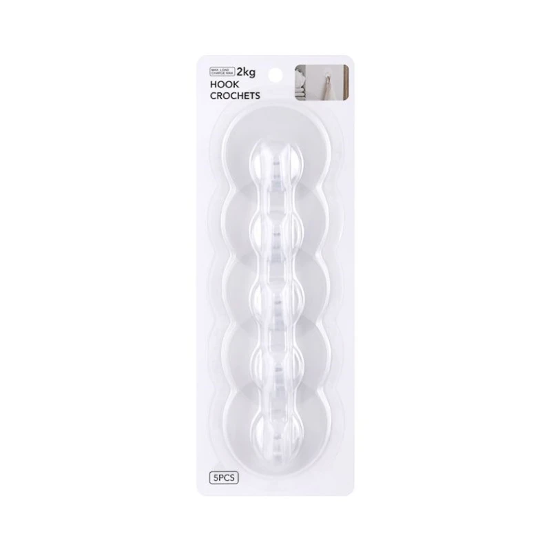 Крючки для ванной Miniso Basic Traceless Hook, 5.6х5.6 см, 5 шт, товар в ассортименте Крючки для ванной Miniso Basic Traceless Hook, 5.6х5.6 см, 5 шт, товар в ассортименте