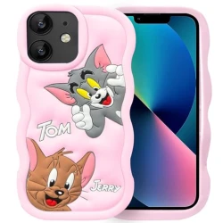 Чехол Tom Jerry Pink Silicone Case для iPhone 16 Pro, Розовый