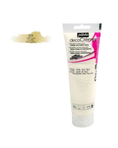 Akril boya Pebeo Decocreme krem konsistensiyalı, mat, 209 Solğun-qızılı mirvari, 120 ml