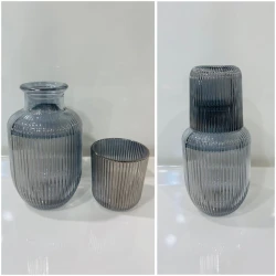 Графин 6921-706, 0.5 л, стекло, с крышкой-стаканом, серый Графин 6921-706, 0.5 л, стекло, с крышкой-стаканом, серый