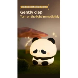 Uşaq lampası TouTou Panda, silikon, ağ/qara