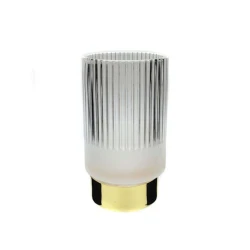 Şamdan Hom-me 14 sm, metal/şüşə, Qızılı