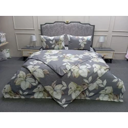 Комплект постельного белья Sahara 0000802, пододеяльник 160x220 см, простыня 160x240 см, наволочка 50x70 см, односпальный, сатин, серый