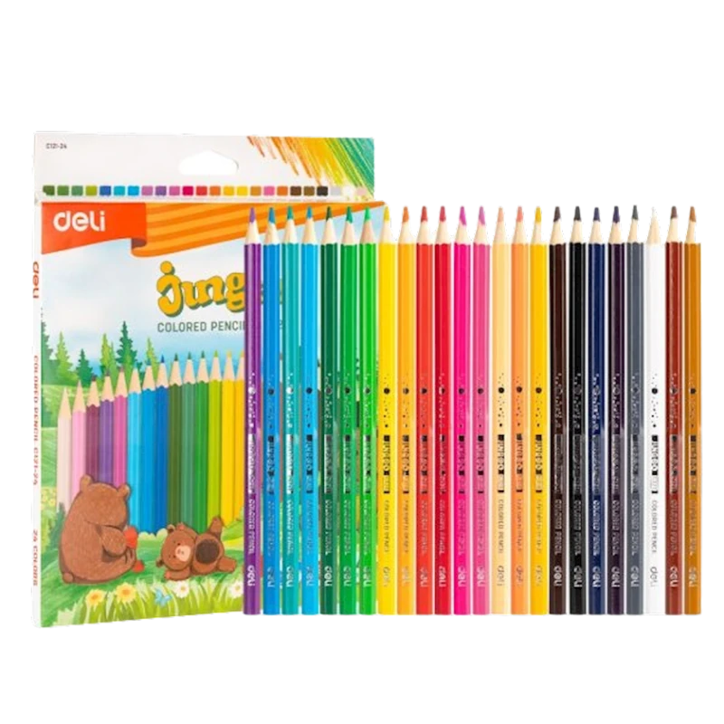 Набор карандашей Deli Jungo C121-24, 24 шт Набор карандашей Deli Jungo C121-24, 24 шт