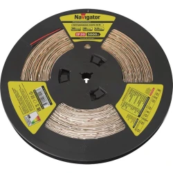 LED лента Navigator NLS-3528WW60, 4.8Вт, IP20, 60шт/м, 12V, 50000x8x3мм, теплый белый