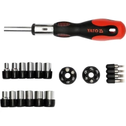Набор отвертка с насадками Yato YT-2808, 29 шт