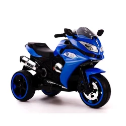 Детский электромотоцикл Zies CN.M-1300, 2 мотора, 2 часа работы, ксеноновые фары, звуковые эффекты, 15.56 кг, синий
