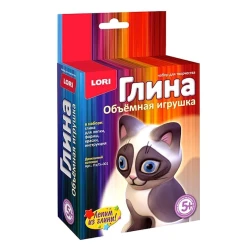 Набор для лепки из полимерной глины Lori Игрушка Домашний котенок