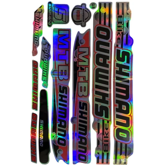Наклейки для велосипеда Shimano, разноцветные, 11 шт Наклейки для велосипеда Shimano, разноцветные, 11 шт