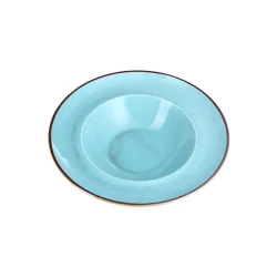 Тарелка глубокая Porland Seasons, фарфор, бирюзовая, 26 см