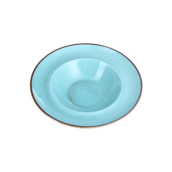 Dərin boşqab Porland Seasons, farfor, firuzəyi, 26 sm