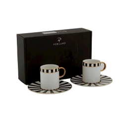 Набор кофейный Porland Palms 04ALM005603, 85 мл, 4 предмета, белый/черный