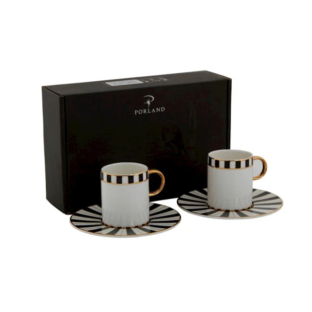 Набор кофейный Porland Palms 04ALM005603, 85 мл, 4 предмета, белый/черный Набор кофейный Porland Palms 04ALM005603, 85 мл, 4 предмета, белый/черный