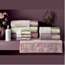 Dəsmal dəsti və aromatlaşdırıcı Tivolyo Home Etto, pambıq, rəngbərəng, 3 əd, 30x50/50x100/75x150 sm, 400 ml