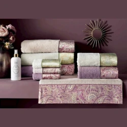 Набор полотенец и ароматизатор Tivolyo Home Etto, хлопок, разноцветный, 3 шт, 30x50/50x100/75x150 см, 400 мл