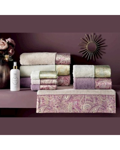 Dəsmal dəsti və aromatlaşdırıcı Tivolyo Home Etto, pambıq, rəngbərəng, 3 əd, 30x50/50x100/75x150 sm, 400 ml
