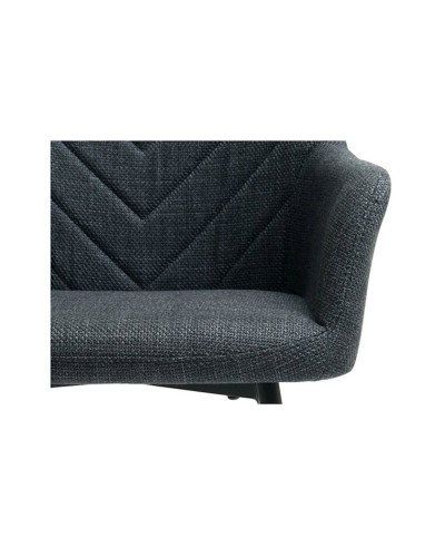 Stul JYSK Purhus, 59x58x84 sm, metal/faner/polyester, boz/qara, 2 əd