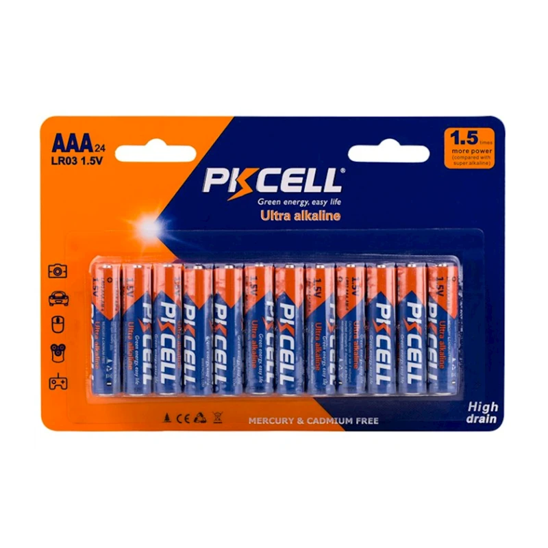 Батарейка PKCELL Ultra Alkaline AAA LR03 1.5В 12 шт Батарейка PKCELL Ultra Alkaline AAA LR03 1.5В 12 шт