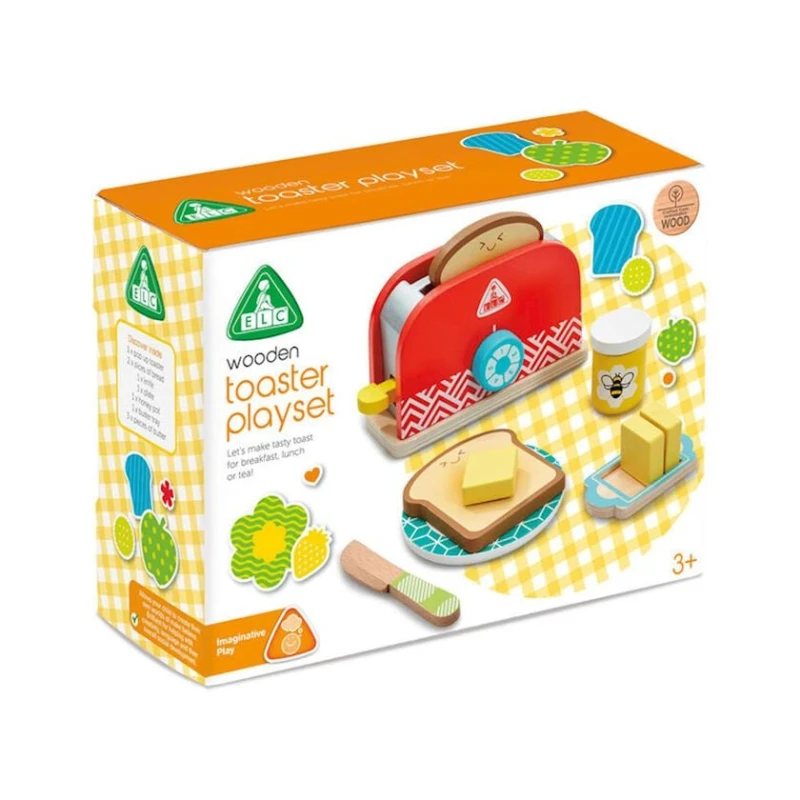 Деревянная игрушка Addo Play Ltd Toaster Playset 200621, 10 деталей Деревянная игрушка Addo Play Ltd Toaster Playset 200621, 10 деталей
