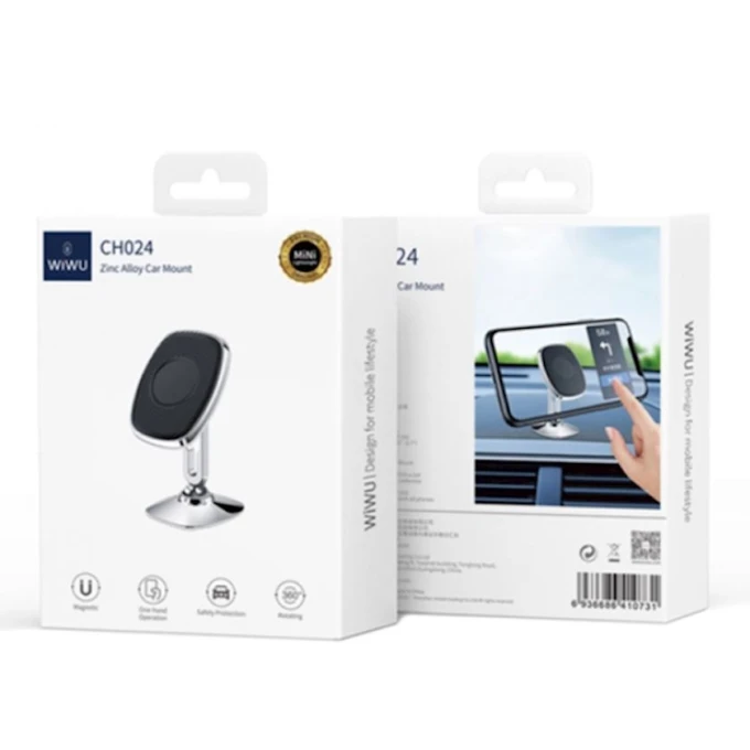 Автомобильный держатель для телефона Wiwu CH024 Silver