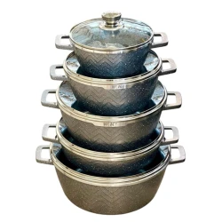 Набор кастрюль VK SHA-00005940, гранит, серый, 5 шт, 20/24/28/32 см Набор кастрюль VK SHA-00005940, гранит, серый, 5 шт, 20/24/28/32 см