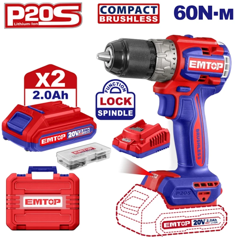 Дрель-шуруповерт Emtop ECDL20602 Дрель-шуруповерт Emtop ECDL20602