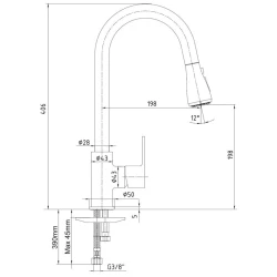 Смеситель для кухонной мойки E.C.A. Nita 527, серебристый Смеситель для кухонной мойки E.C.A. Nita 527, серебристый