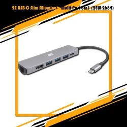 USB хаб 2E USB-C 6in1 Slim Aluminum Multi-Port