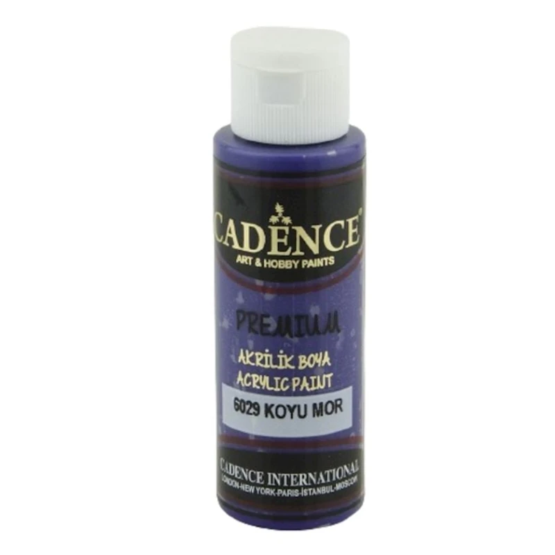 Декоративная акриловая краска Cadence Premium Acrylic Paint 6029 Dark Purple, Темный пурпурный, 70 мл