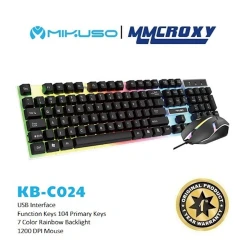 Комплект клавиатура и мышь Mikuso KB-C024 Black