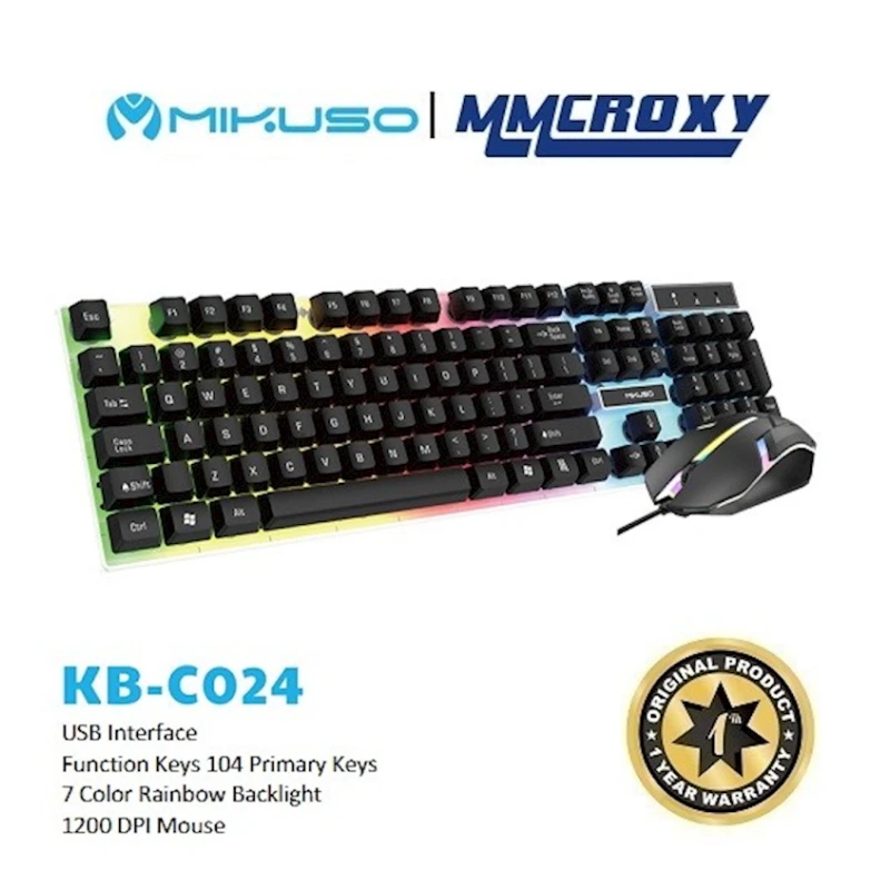 Комплект клавиатура и мышь Mikuso KB-C024 Black Комплект клавиатура и мышь Mikuso KB-C024 Black