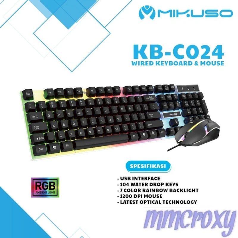 Комплект клавиатура и мышь Mikuso KB-C024 Black Комплект клавиатура и мышь Mikuso KB-C024 Black