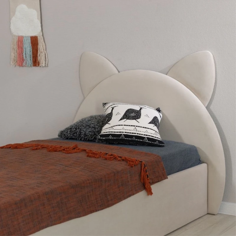 Tək nəfərlik çarpayı Art_tek_yataq (120) 23, laminat/parça, bej, 200x85x120 sm