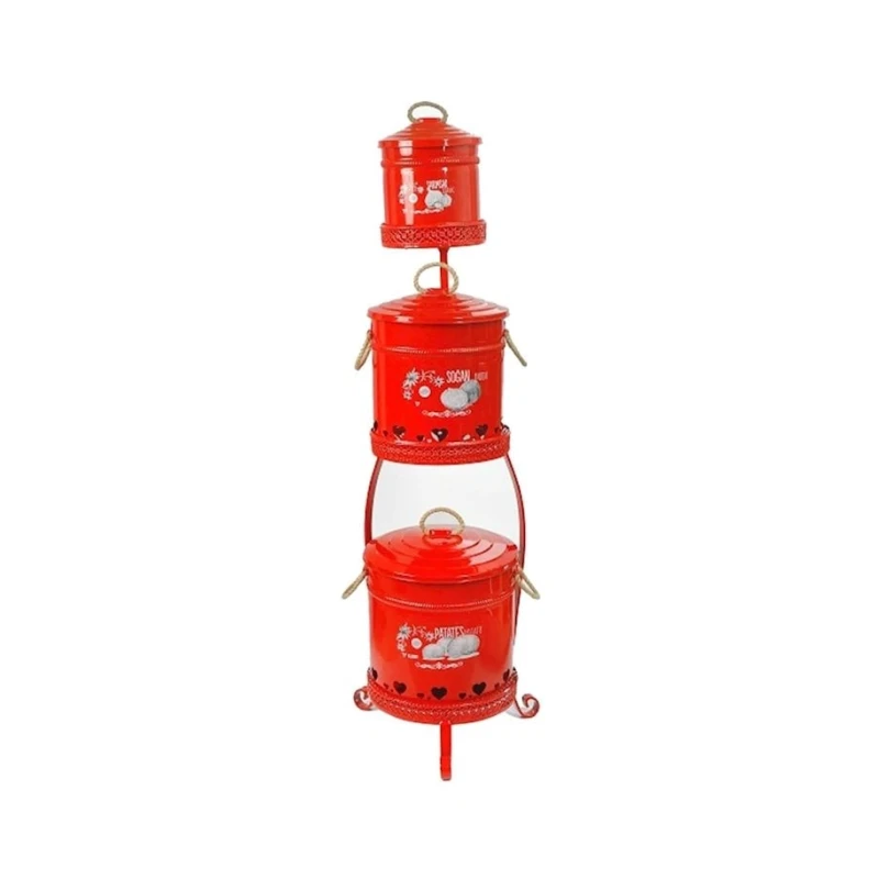 Kartof soğan sarımsaq üçün qab, qırmızı, 120×30 sm