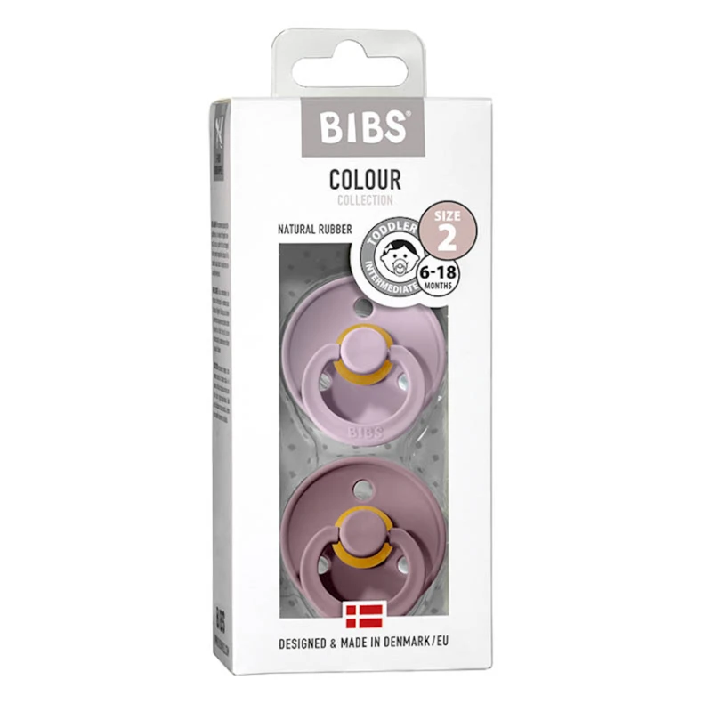 Набор пустышек BIBS Colour Lilac/Heather, 6-18 мес, 2 шт