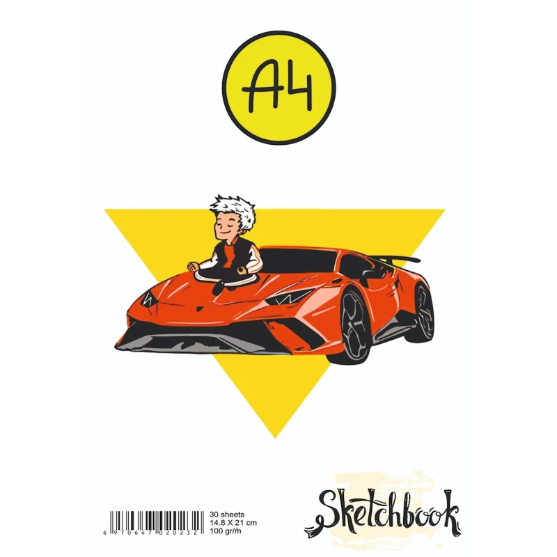 Bloknot Sketchbook VA403 Vlad A4, A5, 30 vərəq, ağ